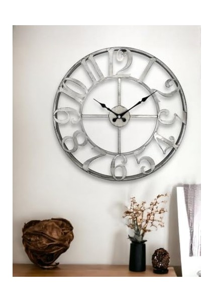 Saati Gri cm Duvar Metal 40 DM40GK Rakamlı Yeni