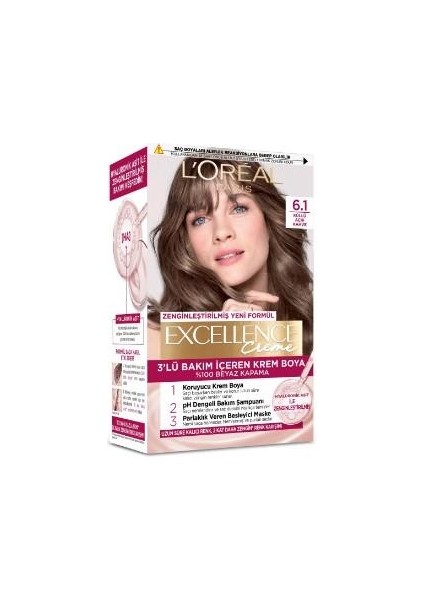 Loreal Excellence Creme 6.1 Küllü Açık Kahve