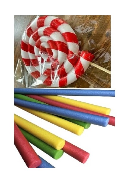 3 Adet Renkli Çocuk Aktivite Köpüğü Hayal Gücü Geliştirici Sosis Şekil Yapma Köpüğü (150 cm X 6 cm)