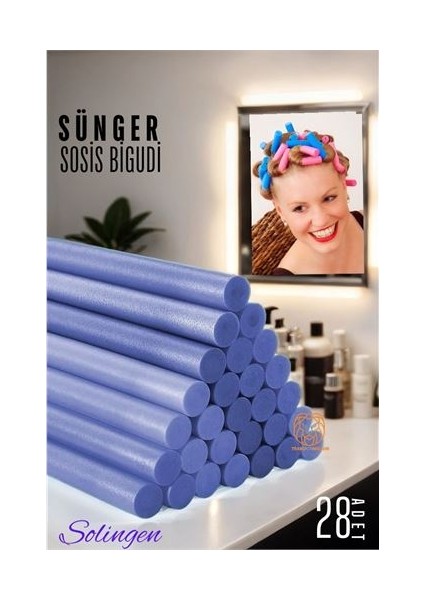 Sünger Sosis Gece Bigudisi 28 Adet Solingen