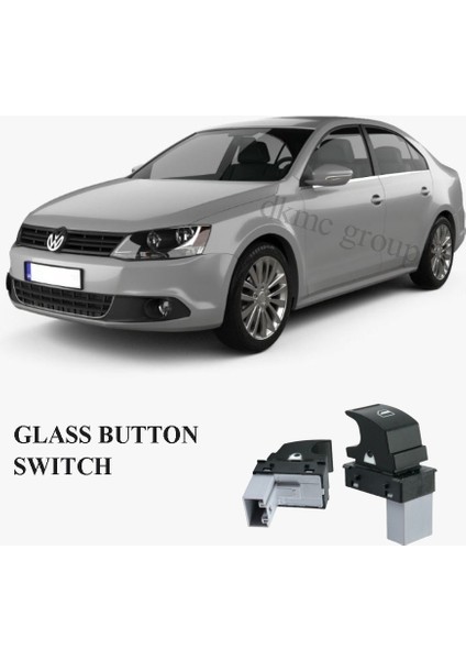 JETTA 2011-2014 MODEL ARASI UYUMLU SİYAH TEKLİ CAM AÇMA KAPAMA DÜĞMESİ