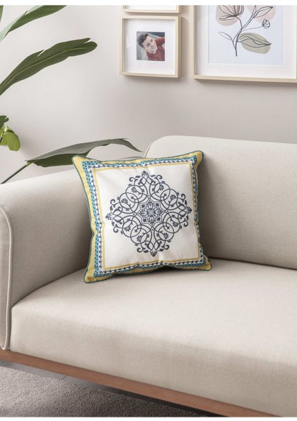 Home Safran Harmonia Premium Biyeli Tekli Dekoratif Özel Tasarım Kırlent Kılıfı