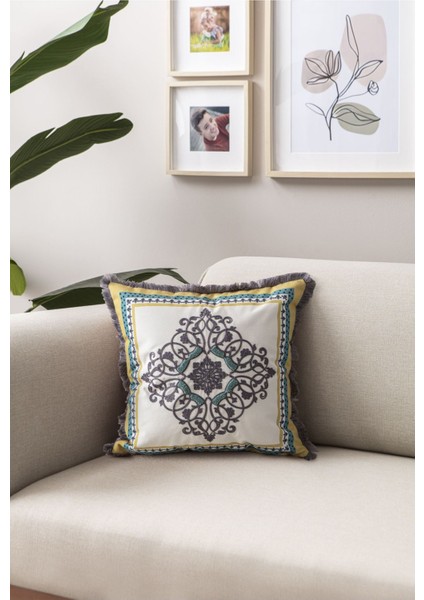 Home Safran Harmonia Premium Punch & Saçaklı Tekli Dekoratif Özel Tasarım Kırlent Kılıfı modelleri