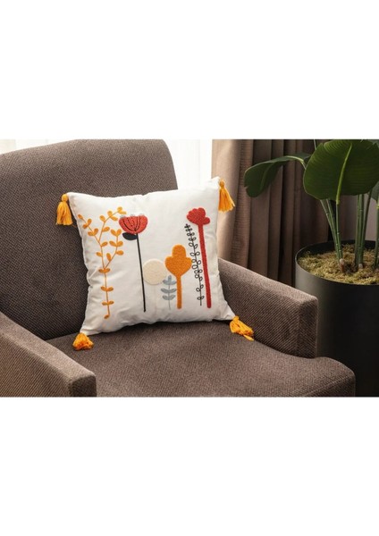 Home Tekli Dekoratif Punch Işlemeli Tasarım Kırlent Kılıfı modelleri