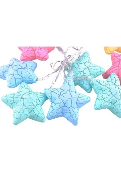 10LU Renkli Yıldız Şeklinde Dolama LED 1,5 Metre modelleri