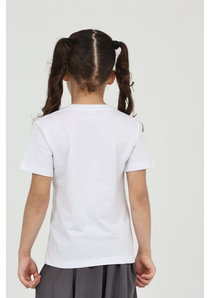 Kız Çocuk Düz Kısa Kollu Casual-Okul Basic T-Shirt modelleri