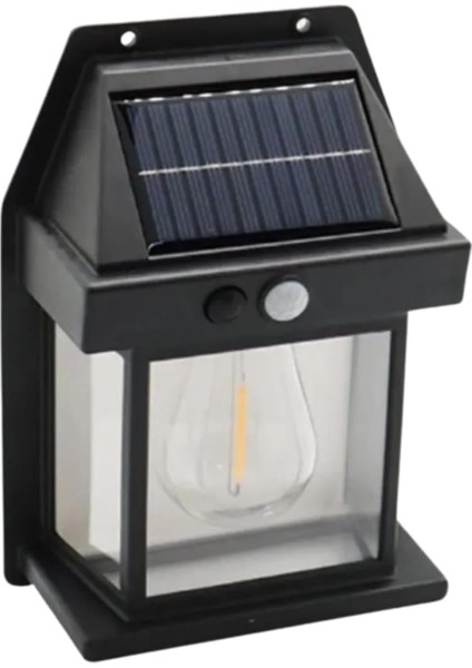 2 Adet Suya Dayanıklı Hareket Sensörlü Güneş Enerjili Solar Led Dış Mekan Bahçe Lambası Duvar Apliği 3 Modlu