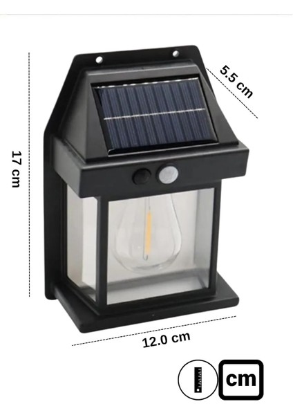 2 Adet Suya Dayanıklı Hareket Sensörlü Güneş Enerjili Solar Led Dış Mekan Bahçe Lambası Duvar Apliği 3 Modlu