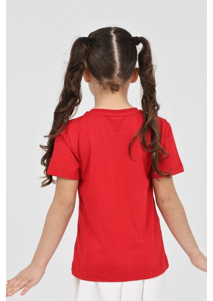 Kız Çocuk Düz Kısa Kollu Casual-Okul Basic T-Shirt modelleri