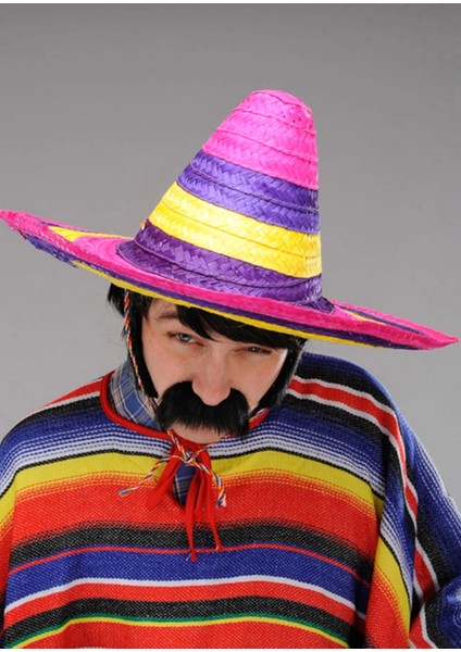 Sombrero Meksika Şapkası Renkli Örme Hasır Yetişkin Boy fırsatları