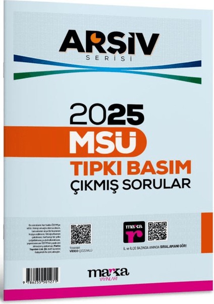 2025 Msü Çıkmış Sorular Tıpkı Basım Çözümlü Arşiv Serisi