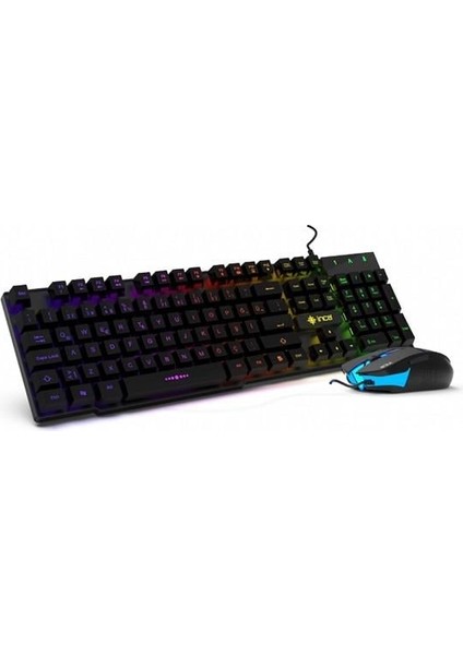 Inca IKG-448 USB Q Trk Rgb LED Aydınlatmalı Mekanik Hisli Siyah Gaming Klavye - Mouse Set