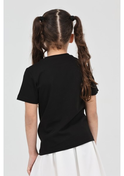 Kız Çocuk Düz Kısa Kollu Casual-Okul Basic T-Shirt modelleri