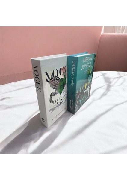 Urban & Vogue Dekoratif Kitap Kutusu 2li Set Kitap Kutu