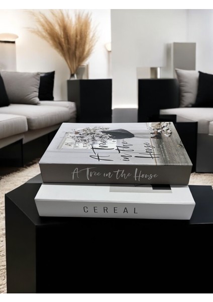 Kitap Kutusu 2li Set Cereal&atree Dekoratif Kutu Seti