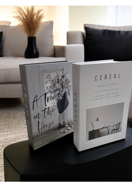 Kitap Kutusu 2li Set Cereal&atree Dekoratif Kutu Seti