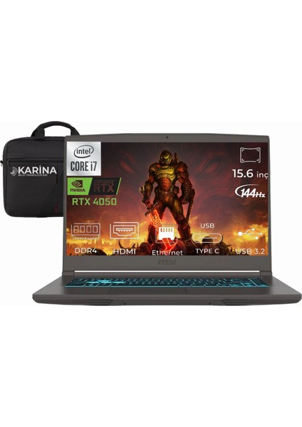 Msı Thin 15 Intel Core I7-12650H B12VE-1892XTR-45 48GB 4tb Rtx 4050 6gb Windows 11 Pro 15.6" Fhd 144Hz Taşınabilir Bilgisayar & B12VE1892XTRK45