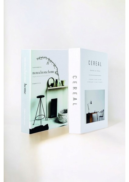Cereal& Monochrome Dekoratif Kitap Kutu Seti