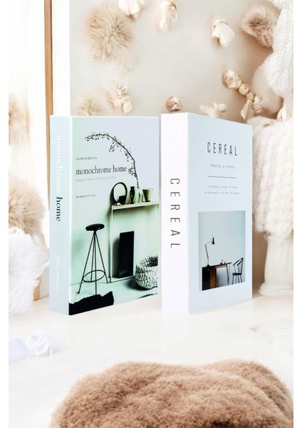 Cereal& Monochrome Dekoratif Kitap Kutu Seti modelleri