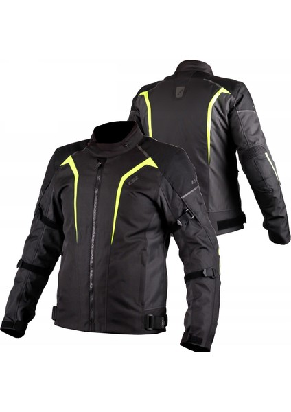 Sepang Siyah-Gri-Neon Sarı Motosiklet Montu 4 Mevsim