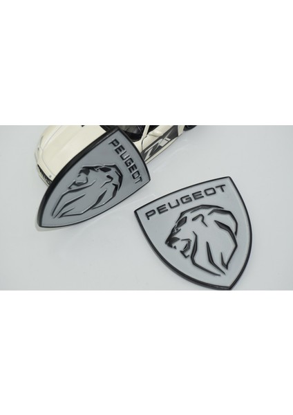 Peugeot Yeni Gri Siyah Çamurluk Abs Logo Arma Seti fırsatları