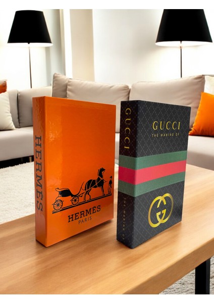 2li Dekoratif Kitap Kutu Seti Kırmızı&yeşil&turuncu Kutu Set modelleri