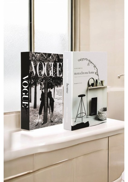 Vogue & Monochrome 2li Dekoratif Kitap Kutu Seti modelleri