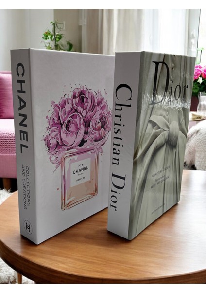 2li Kitap Kutu Seti Chanel&dıor Dekoratif Kutu Set fırsatları