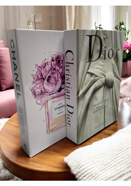 2li Kitap Kutu Seti Chanel&dıor Dekoratif Kutu Set indirimleri