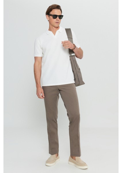 Slim Fit Dar Kesim Polo Yaka Jakarlı Esnek Tişört fiyatları