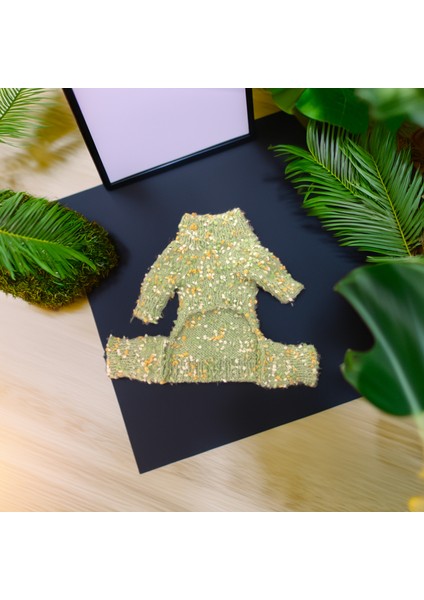 Kedi Köpek için Boncuklu Yeşil Tulum modelleri