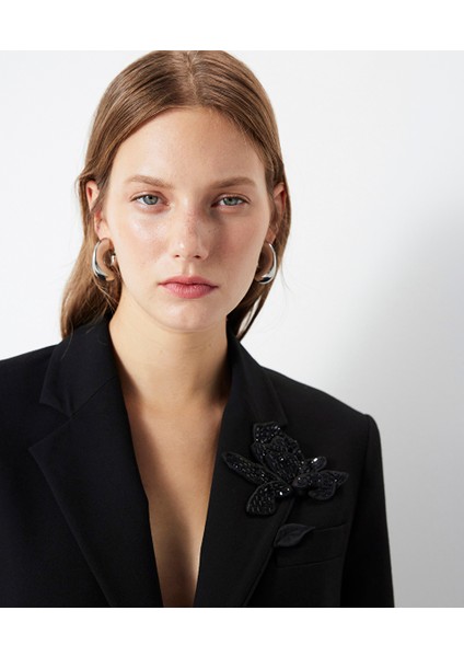 Çiçek Işlemeli Blazer