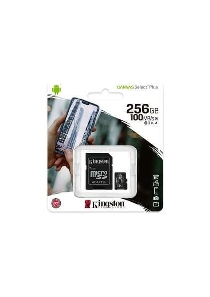 256GB Micro Sd Canvas Select Plus 100R A1 C10 Card + Adp Hafıza Kartı