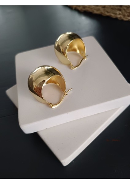 Bombeli Gold Küpe Kararmaz