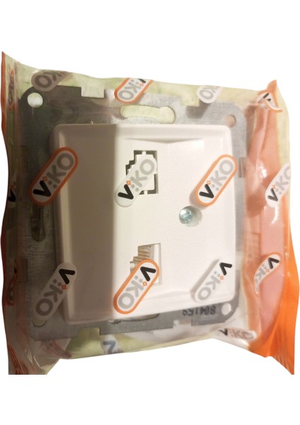 Linnera-Rollina 90440013 Tekli Nümeris Cat3 Mek+Kapak+Çerçeve Beyaz