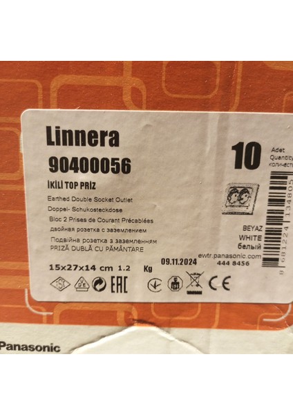 Linnera 90400056 Ikili Top Priz Tekli Kasalara Uygun Çerçeve Dahil