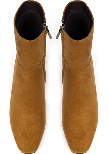 Süet Görünümlü Topuklu Bot modelleri