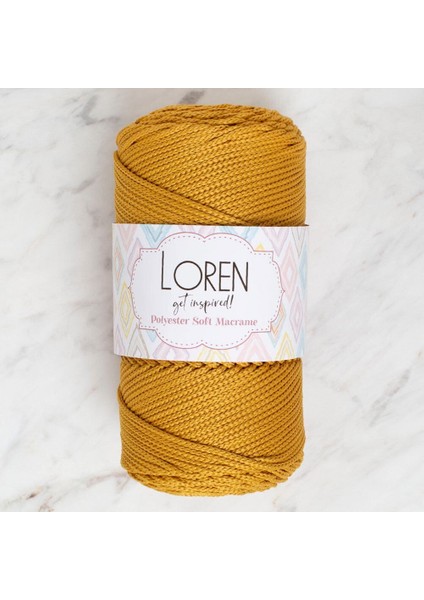 Polyester Soft Macrame Hardal El Örgü Ipi - LM061 - 34449