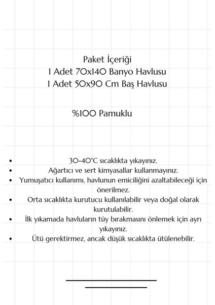 2 Li Banyo Havlu Takımı &AMP;#37;100 Pamuklu Dry Antrasit