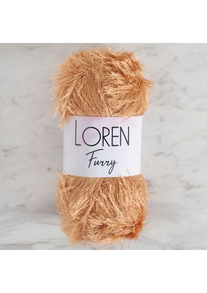 Loren Furry Bej El Örgü Ipi - RF0054 - 34061