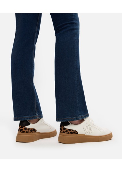 Leopar Desen Mix Sneaker