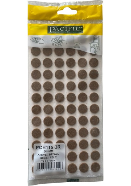 Yapışkanlı Keçe 15MM Yuvarlak