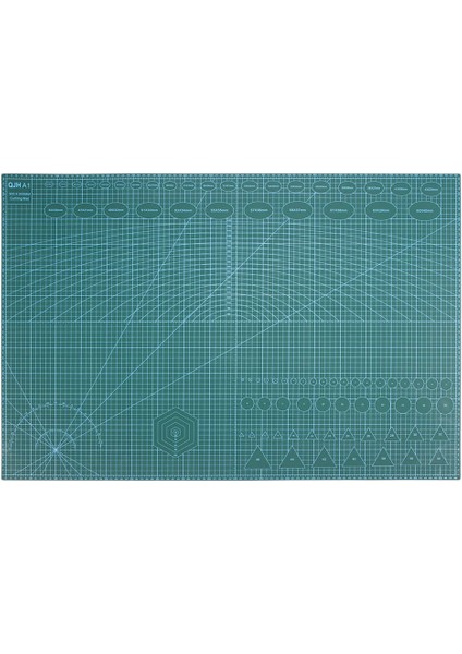 A1 Kesme Matı 90 x 60 cm Kesme Tablası, Cutting Mat, Kesim Altlığı - Yeşil