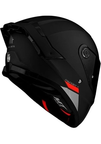 mt Thunder 4 Sv FF118SV Solid A1 Mat Siyah Full Face Motosiklet Kaskı