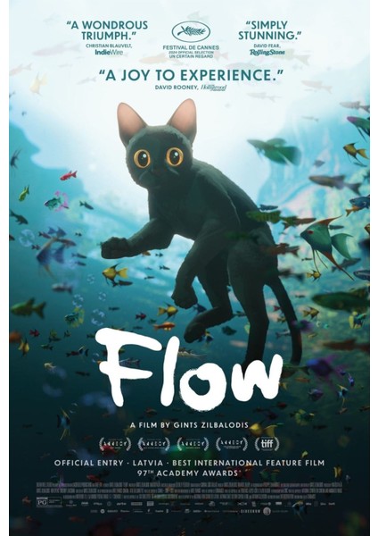 Flow (2024) 0002 (Folyo / Afiş / Poster) 2887 ( 35 cm x 50 cm )