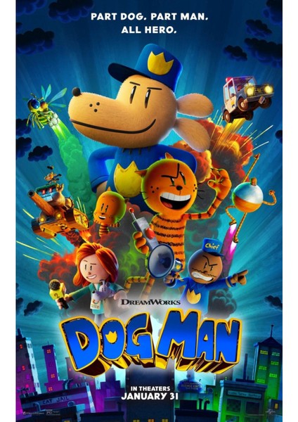 Dog Man (2025) 0003 (Folyo / Afiş / Poster) 2529 ( 35 cm x 50 cm )