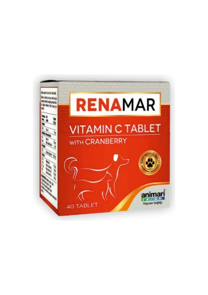 Renamar Vitamin C Kedi Ve Köpek İçin 40 Tablet