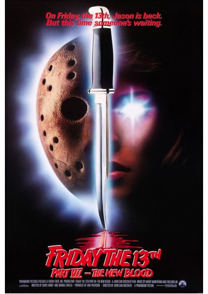 Friday The 13TH Part VII The New Blood (1988) (Folyo / Afiş / Poster) 2943 ( 35 cm x 50 cm )