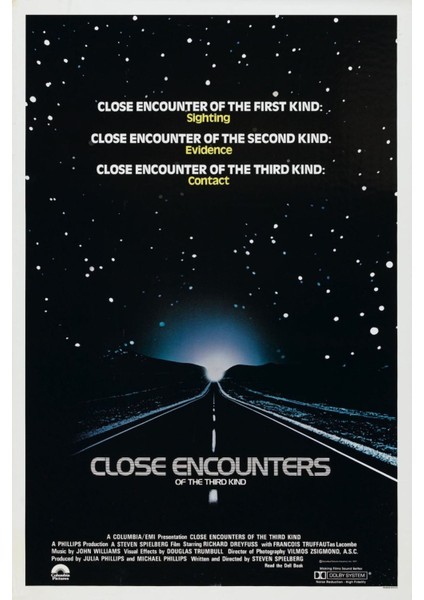 Close Encounters Of The Third Kind (1977) 2 (Folyo / Afiş / Poster) 2176 ( 35 cm x 50 cm )
