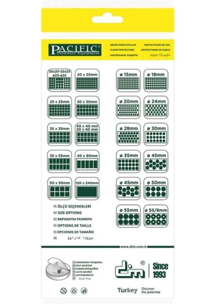 Yapışkanlı Keçe 40 mm Yuvarlak modelleri